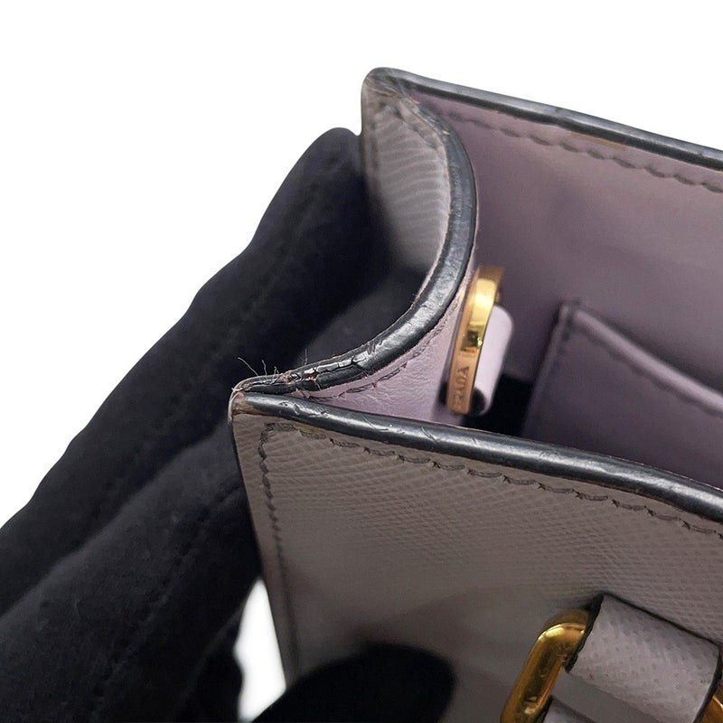 プラダ ハンドバッグ ミニ トライアングルロゴ レザー 1BA333 PRADA 2wayショルダーバッグ
