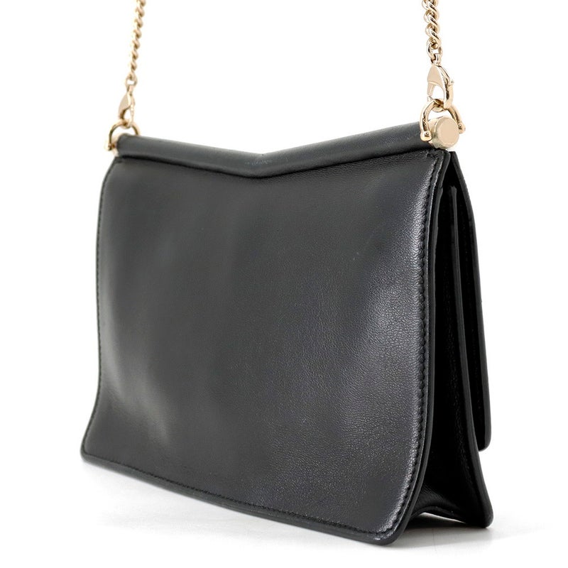 ジミーチュウ チェーンショルダーバッグ ロゴ レザー JIMMY CHOO バッグ 黒
