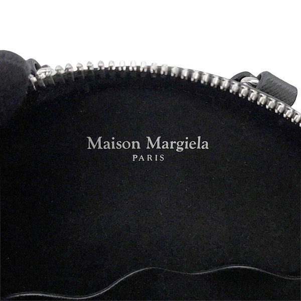 メゾンマルジェラ ショルダーバッグ 4ステッチ ラウンド レザー Maison Margiela ポーチ 黒