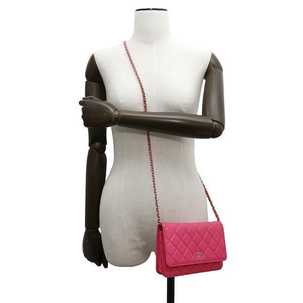 シャネル チェーンウォレット クラシック マトラッセ ココマーク キャビアスキン AP0250 CHANEL 財布