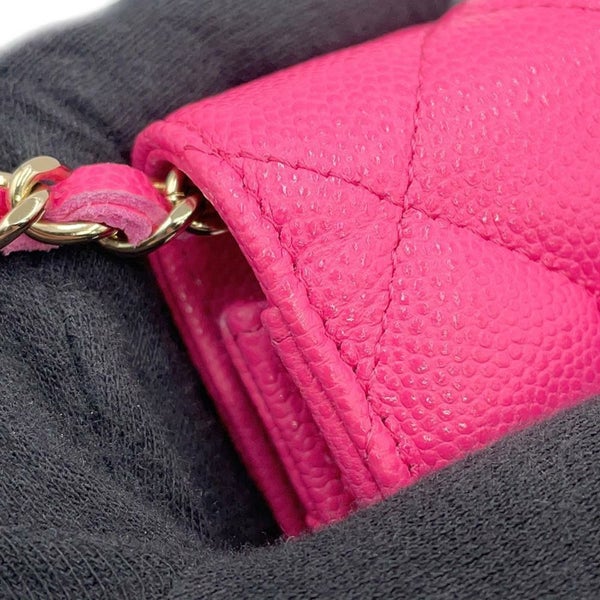 シャネル チェーンウォレット クラシック マトラッセ ココマーク キャビアスキン AP0250 CHANEL 財布