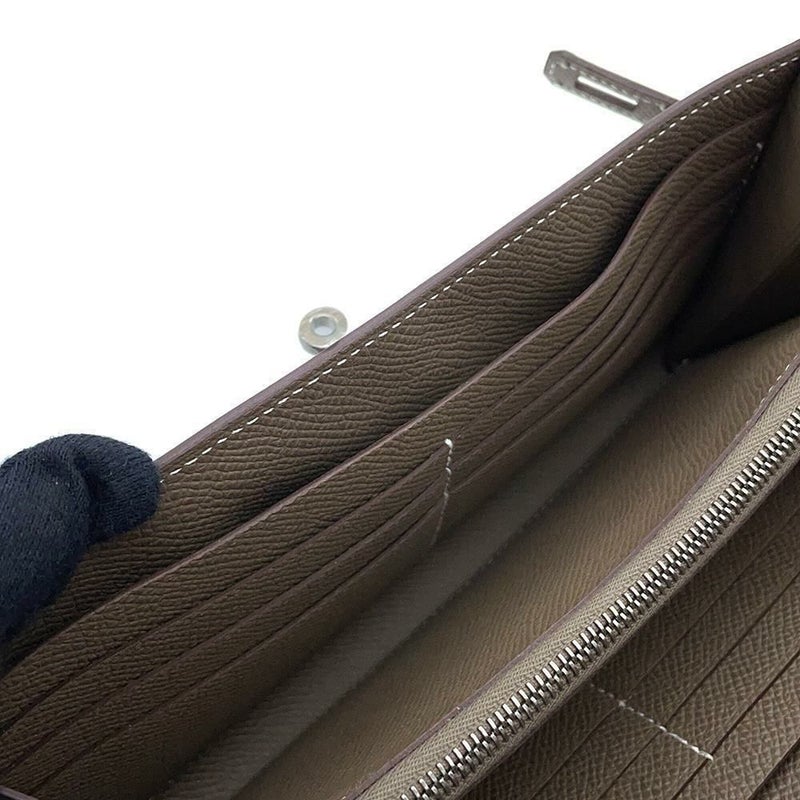 エルメス 長財布 ケリーウォレット ロング エトゥープ/シルバー金具 エプソン Y刻印 財布