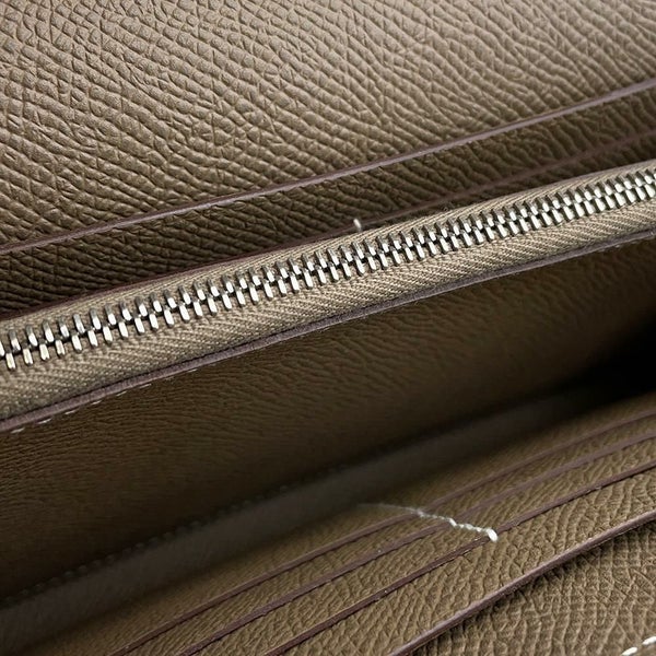 エルメス 長財布 ケリーウォレット ロング エトゥープ/シルバー金具 エプソン Y刻印 財布