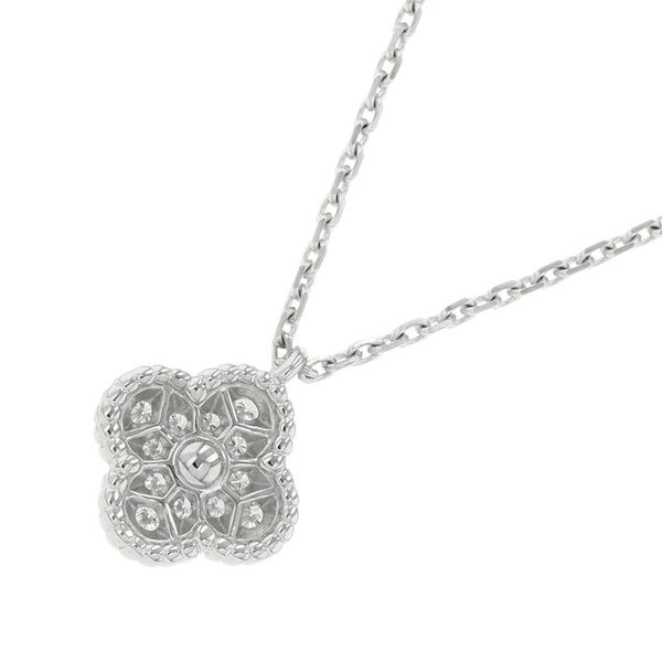 ヴァンクリ ネックレス スウィート アルハンブラ ペンダント ダイヤモンド 12P K18WGホワイトゴールド VCARO85900