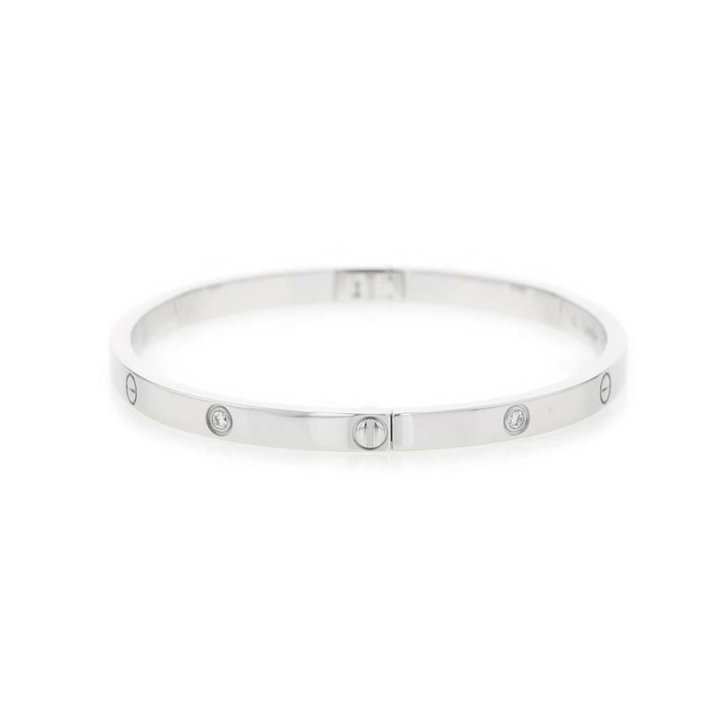 カルティエ ブレスレット ラブブレスSM ダイヤ 6P 計0.15ct K18WGホワイトゴールド サイズ16 B6047716 LOVEブレスレット バングル