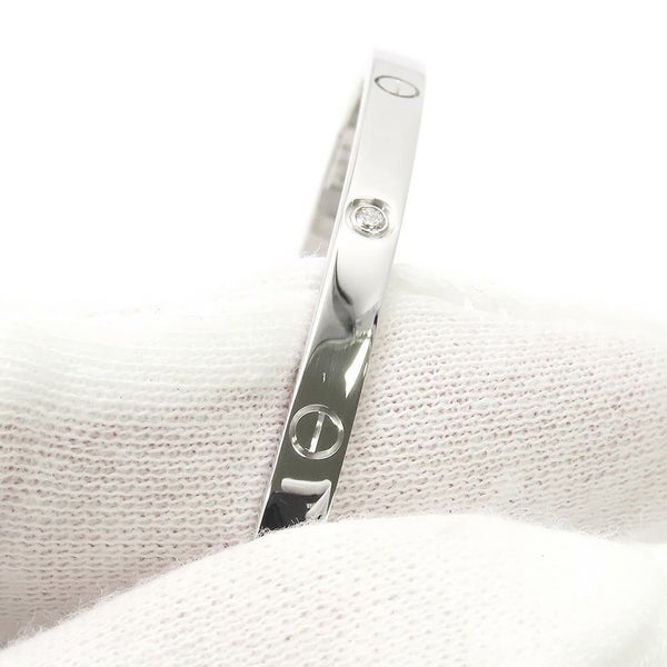 カルティエ ブレスレット ラブブレスSM ダイヤ 6P 計0.15ct K18WGホワイトゴールド サイズ16 B6047716 LOVEブレスレット バングル