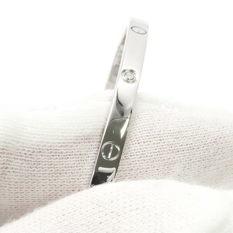 カルティエ ブレスレット ラブブレスSM ダイヤ 6P 計0.15ct K18WGホワイトゴールド サイズ16 B6047716 LOVEブレスレット バングル