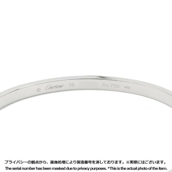 カルティエ ブレスレット ラブブレスSM ダイヤ 6P 計0.15ct K18WGホワイトゴールド サイズ16 B6047716 LOVEブレスレット バングル