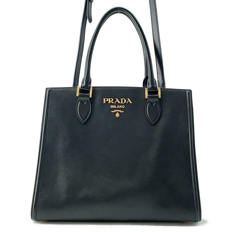 プラダ トートバッグ サフィアーノレザー 1BA227 PRADA 2wayショルダーバッグ 黒
