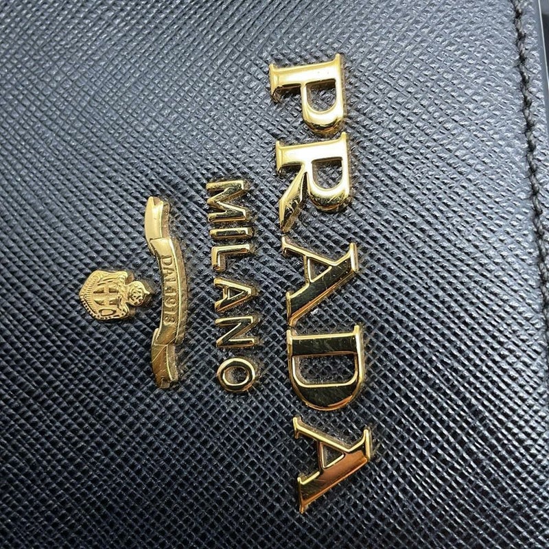 プラダ トートバッグ サフィアーノレザー 1BA227 PRADA 2wayショルダーバッグ 黒