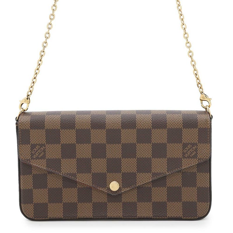 ルイヴィトン チェーンウォレット ダミエ・エベヌ ポシェット・フェリシー N40492 LOUIS VUITTON