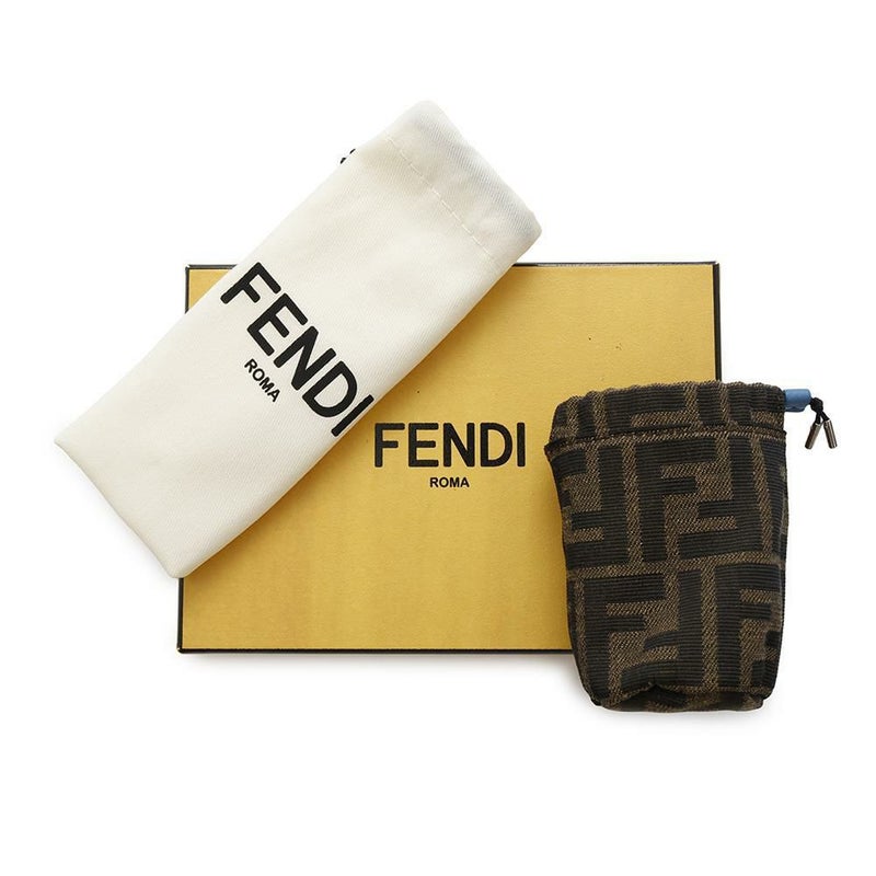 フェンディ バッグチャーム ズッカ柄 バケットモチーフ キャンバス レザー 7AS158 FENDI キーホルダー