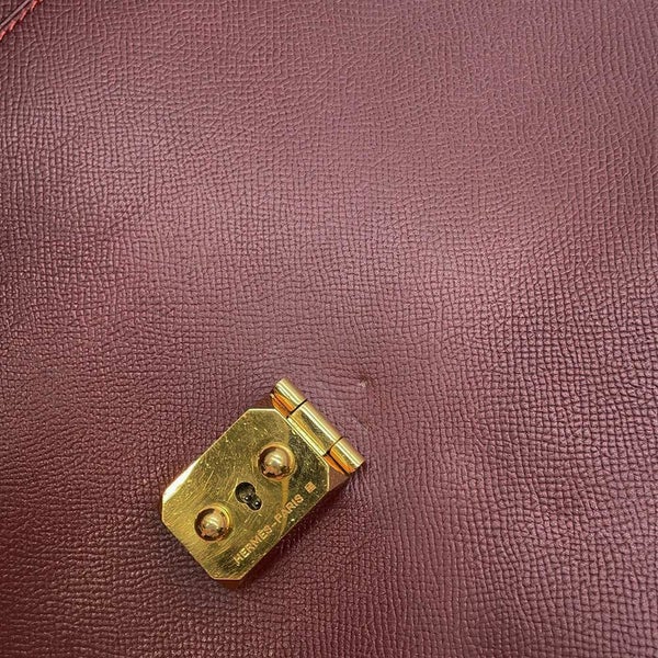 エルメス ビジネスバッグ サックアデペッシュ38 ルージュアッシュ/ゴールド金具 クシュベル □E刻印 メンズ