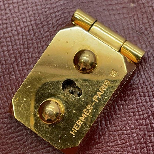 エルメス ビジネスバッグ サックアデペッシュ38 ルージュアッシュ/ゴールド金具 クシュベル □E刻印 メンズ