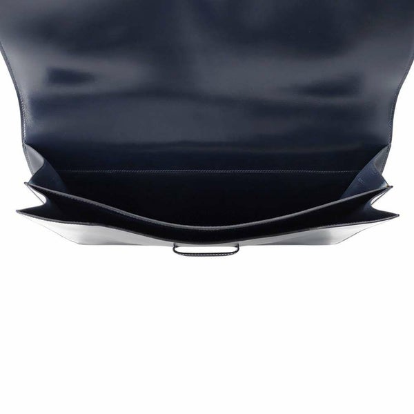 エルメス クラッチバッグ ファコ ネイビー ボックスカーフ 〇J刻印 HERMES メンズ バッグ