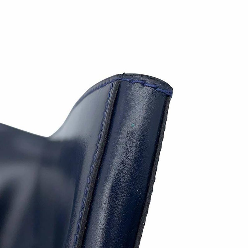 エルメス クラッチバッグ ファコ ネイビー ボックスカーフ 〇J刻印 HERMES メンズ バッグ