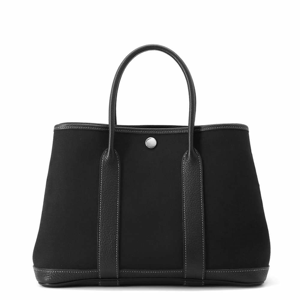 エルメス トートバッグ ガーデンパーティTPM ブラック/シルバー金具