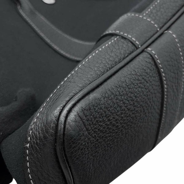 エルメス トートバッグ ガーデンパーティTPM ブラック/シルバー金具 トワルアッシュ/ネゴンダ □O刻印 HERMES Garden Party 黒