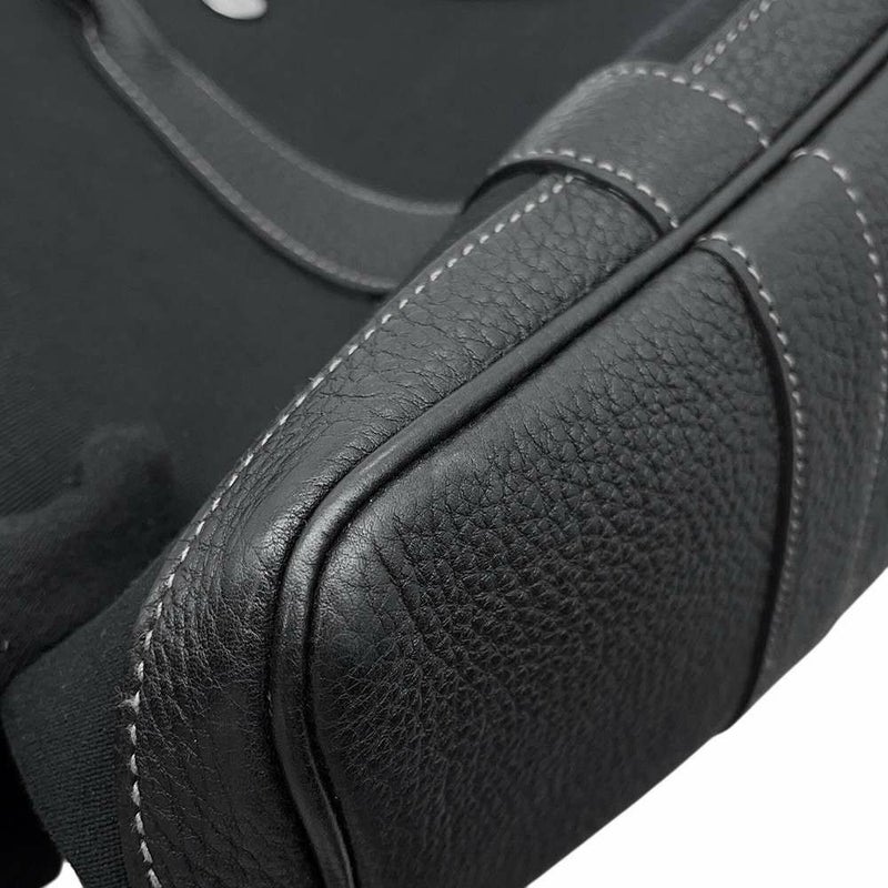 エルメス トートバッグ ガーデンパーティTPM ブラック/シルバー金具 トワルアッシュ/ネゴンダ □O刻印 HERMES Garden Party 黒