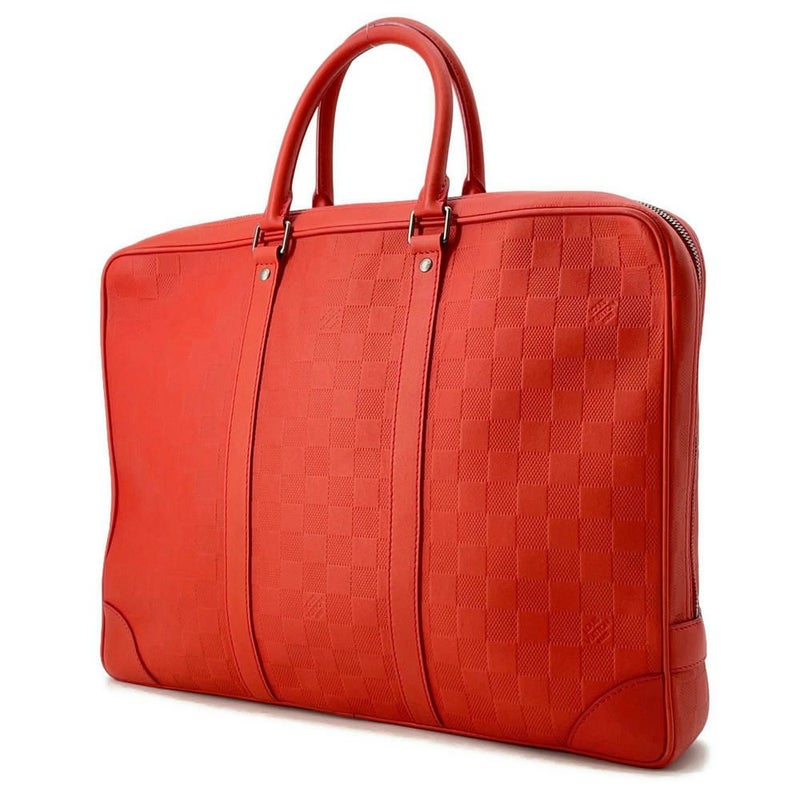 ルイヴィトン ビジネスバッグ ダミエ・アンフィニ ポルトドキュマン・ヴォワヤージュ PDV N41143 LOUIS VUITTON レッド