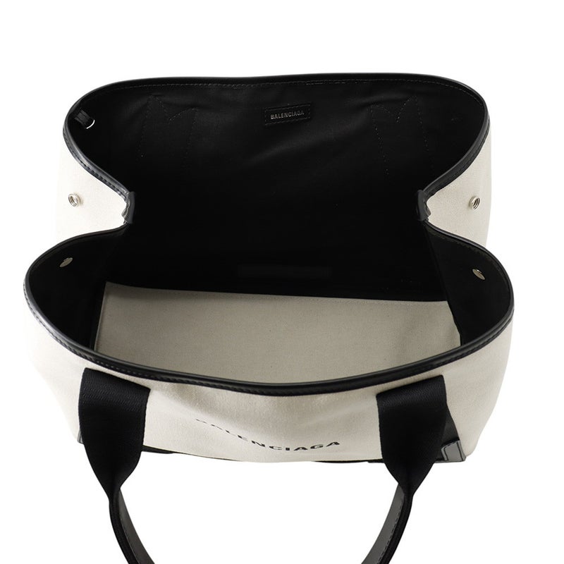 バレンシアガ トートバッグ ネイビー カバス M ポーチ付き 581292 BALENCIAGA 白 黒
