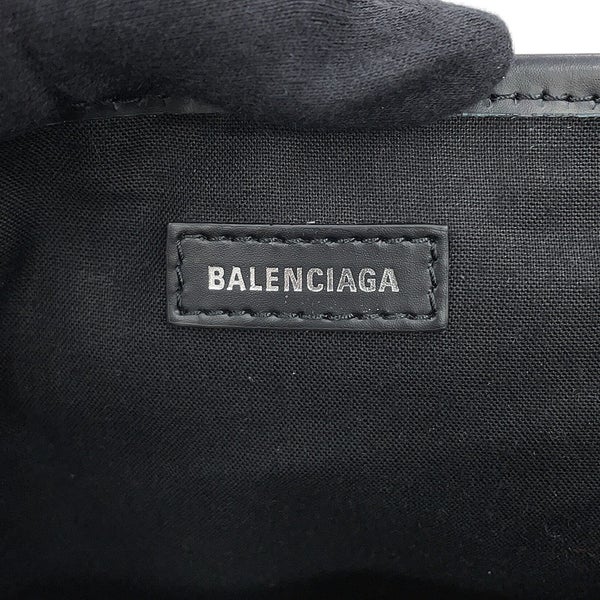 バレンシアガ トートバッグ ネイビー カバス M ポーチ付き 581292 BALENCIAGA 白 黒
