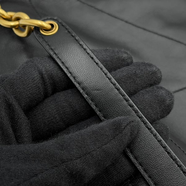 サンローランパリ チェーンショルダーバッグ ジェイミー4.3 ラージ ラムスキン 742431 SAINT LAURENT PARIS 2way 黒