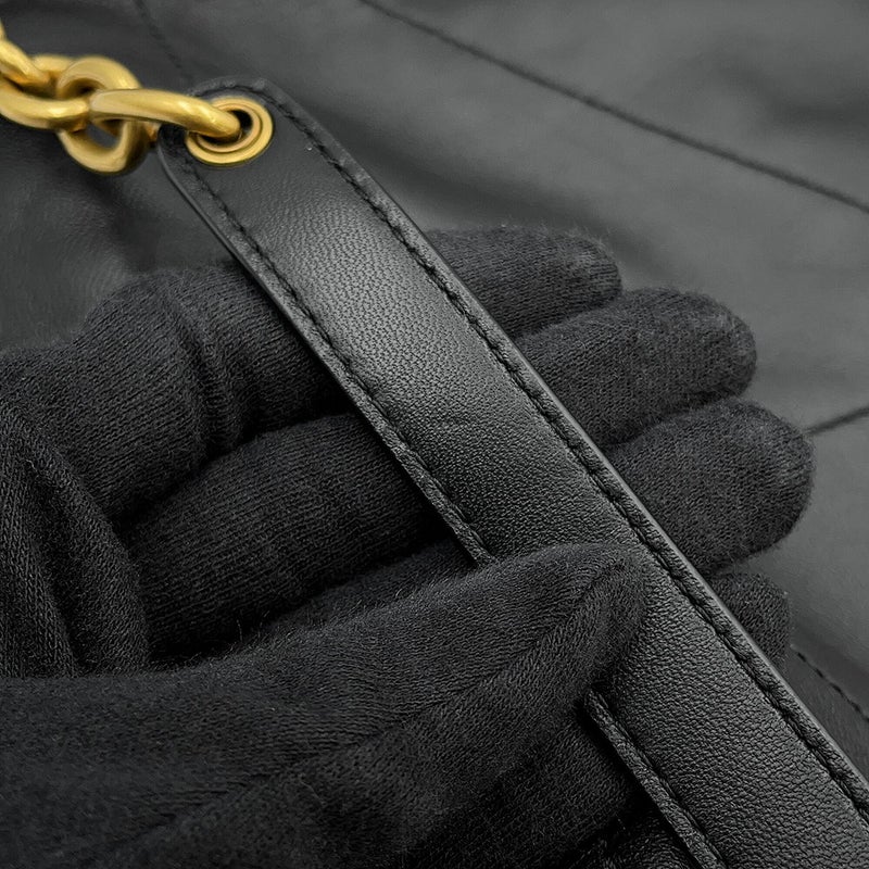 サンローランパリ チェーンショルダーバッグ ジェイミー4.3 ラージ ラムスキン 742431 SAINT LAURENT PARIS 2way 黒