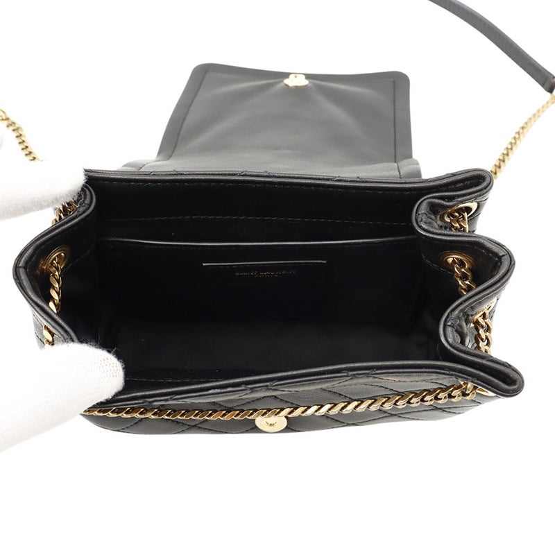 サンローランパリ チェーンショルダーバッグ ミニ ノリータ キルティング YSL 672738 SAINT LAURENT PARIS バッグ 黒