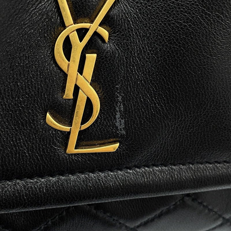 サンローランパリ チェーンショルダーバッグ ミニ ノリータ キルティング YSL 672738 SAINT LAURENT PARIS バッグ 黒