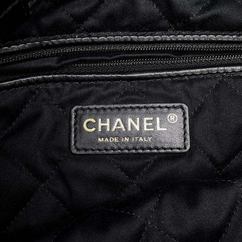 シャネル リュック シャネル22 ラージ シャイニーカーフレザー AS3313 CHANEL バックパック バッグ 黒
