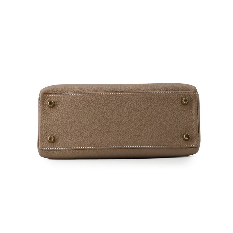 エルメス ハンドバッグ ケリー25 内縫い エトゥープ/ゴールド金具 トゴ Z刻印 HERMES Kelly 2wayバッグ