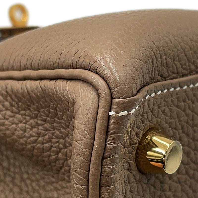 エルメス ハンドバッグ ケリー25 内縫い エトゥープ/ゴールド金具 トゴ Z刻印 HERMES Kelly 2wayバッグ