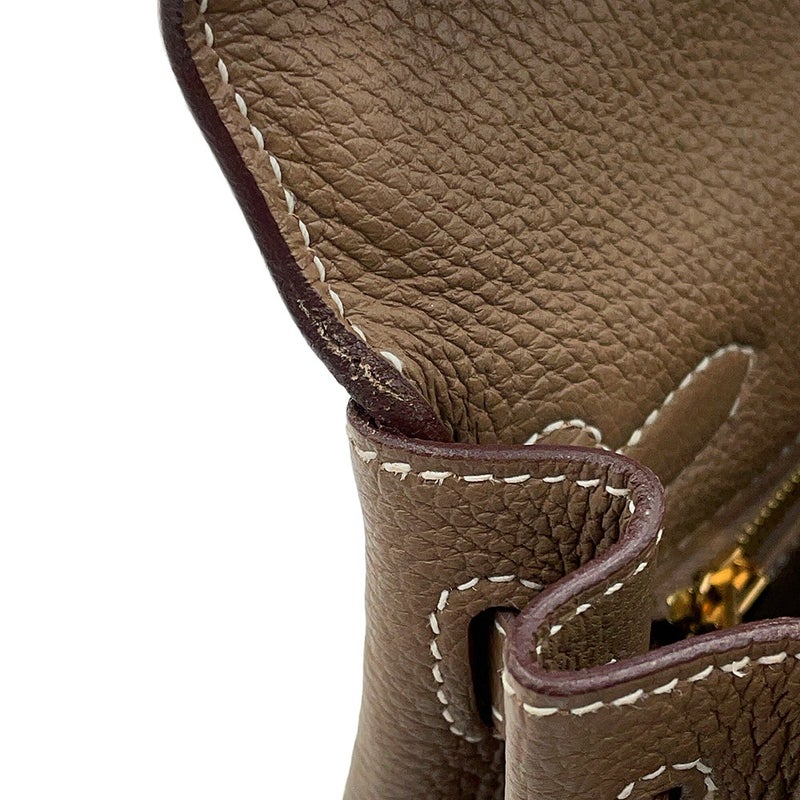 エルメス ハンドバッグ ケリー25 内縫い エトゥープ/ゴールド金具 トゴ Z刻印 HERMES Kelly 2wayバッグ