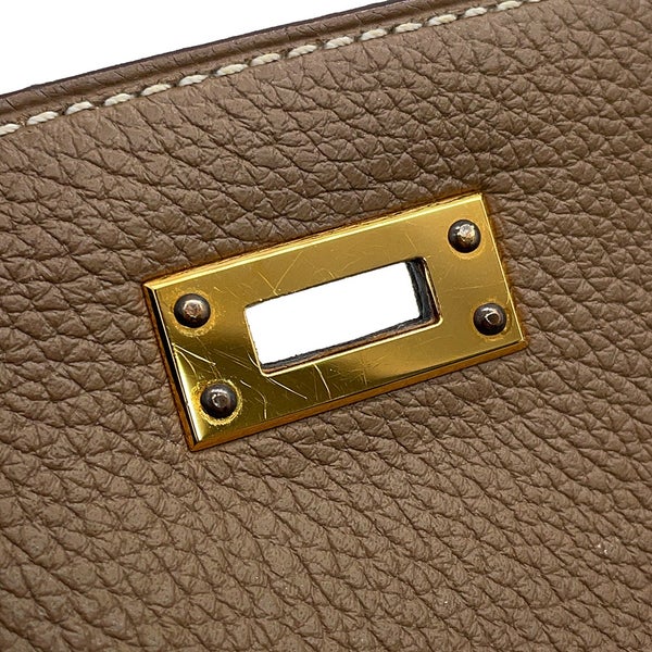 エルメス ハンドバッグ ケリー25 内縫い エトゥープ/ゴールド金具 トゴ Z刻印 HERMES Kelly 2wayバッグ