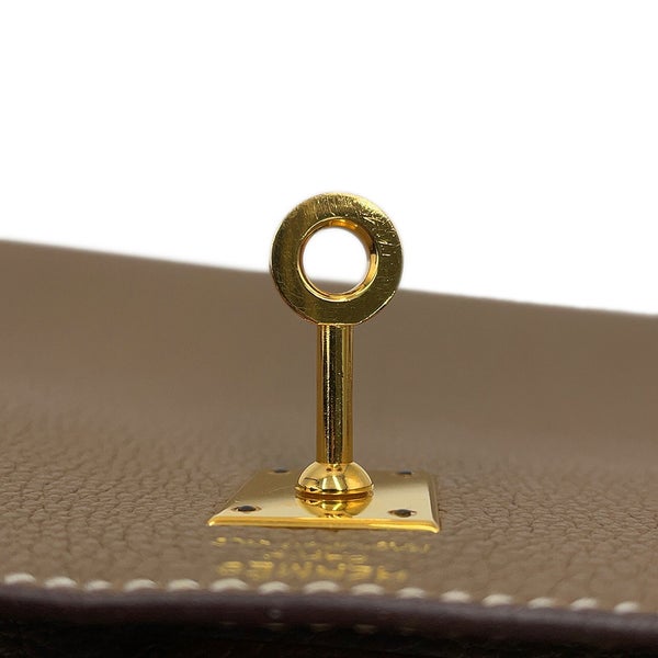 エルメス ハンドバッグ ケリー25 内縫い エトゥープ/ゴールド金具 トゴ Z刻印 HERMES Kelly 2wayバッグ