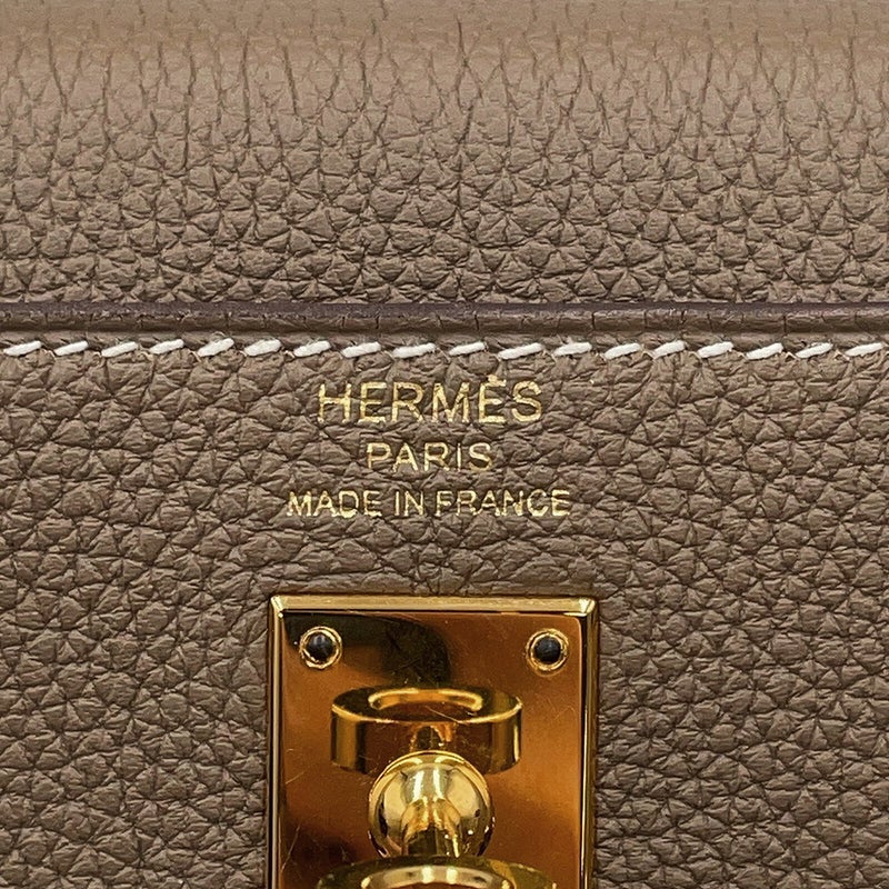 エルメス ハンドバッグ ケリー25 内縫い エトゥープ/ゴールド金具 トゴ Z刻印 HERMES Kelly 2wayバッグ