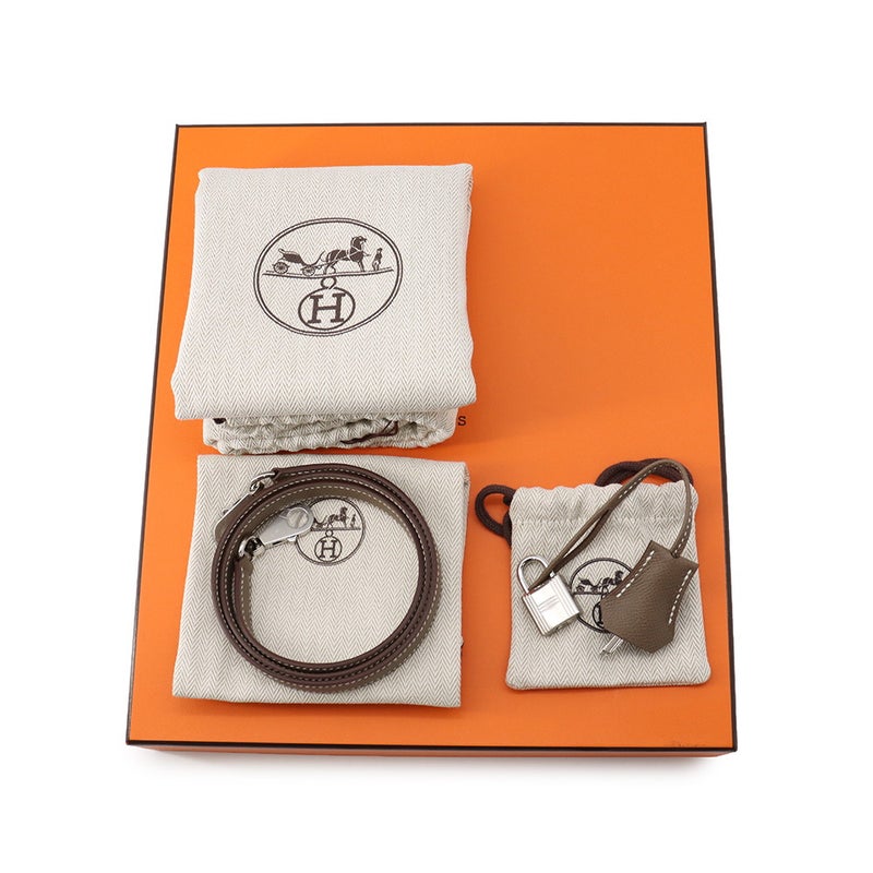 エルメス ハンドバッグ ケリー25 外縫い エトゥープ/シルバー金具 エプソン G刻印 HERMES Kelly 2wayバッグ