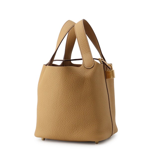 エルメス ハンドバッグ ピコタンロックPM ビスキュイ/ゴールド金具 トリヨンクレマンス W刻印 HERMES