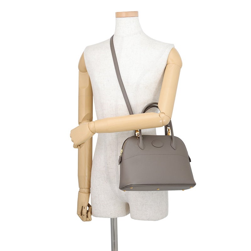 エルメス ハンドバッグ ボリード27 エタン/ゴールド金具 エプソン D刻印 HERMES Bolide 2wayショルダーバッグ