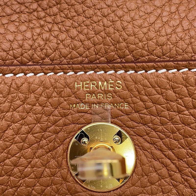 エルメス ハンドバッグ リンディ ミニ ゴールド/ゴールド金具 トリヨンクレマンス G刻印 HERMES バッグ 2wayショルダーバッグ
