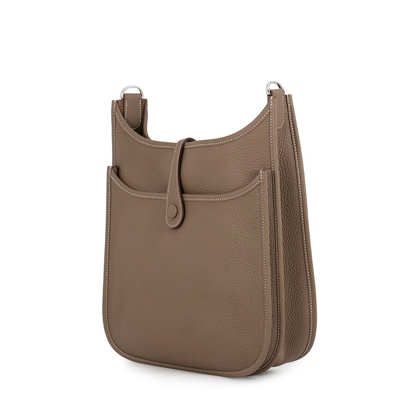 エルメス ショルダーバッグ エブリン3 PM エトゥープ/シルバー金具 トリヨンクレマンス G刻印 HERMES Evelyne