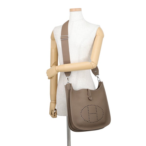 エルメス ショルダーバッグ エブリン3 PM エトゥープ/シルバー金具 トリヨンクレマンス G刻印 HERMES Evelyne