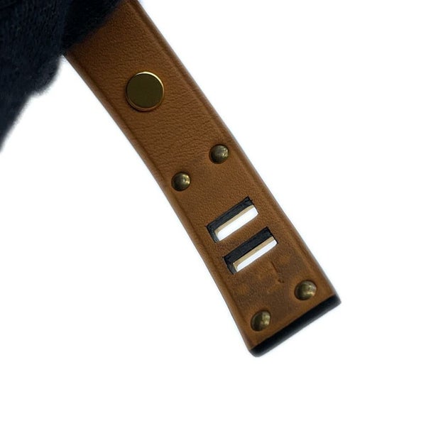 エルメス ブレスレット ミニドッグ クルーロン ブラック/ゴールド金具 スイフト X刻印 サイズT1 黒