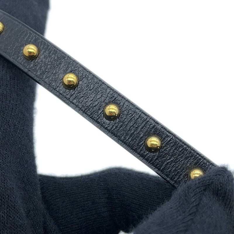 エルメス ブレスレット ミニドッグ クルーロン ブラック/ゴールド金具 スイフト X刻印 サイズT1 黒