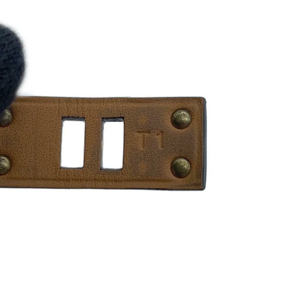 エルメス ブレスレット ミニドッグ クルーロン ブラック/ゴールド金具 スイフト X刻印 サイズT1 黒