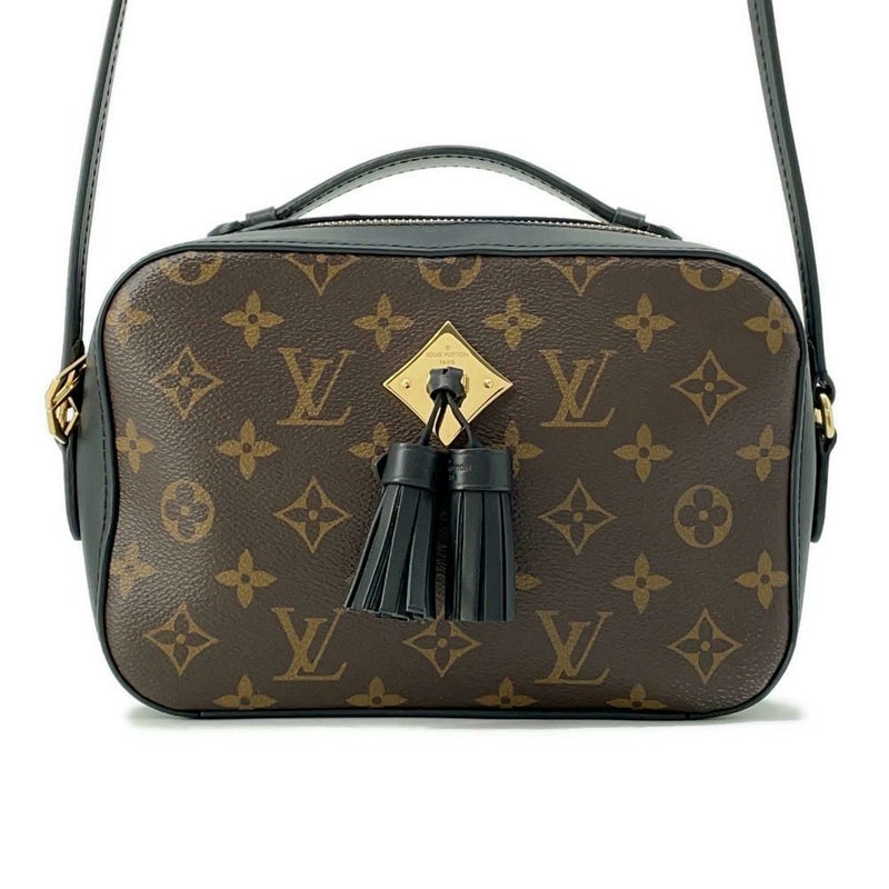 ルイヴィトン ショルダーバッグ モノグラム サントンジュ M43555 LOUIS VUITTON タッセル ブラック 黒