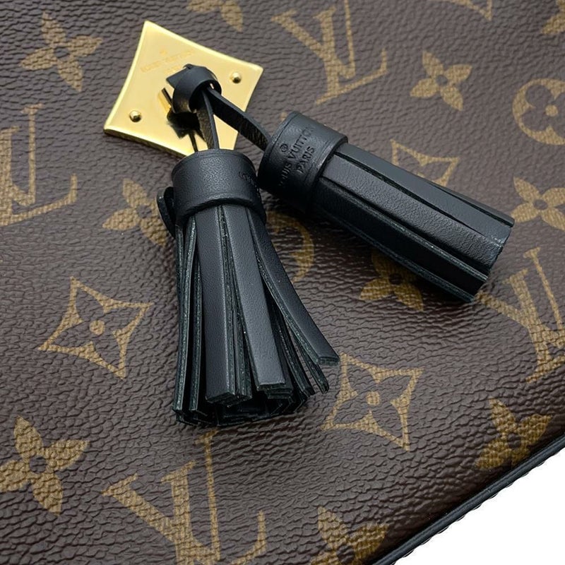 ルイヴィトン ショルダーバッグ モノグラム サントンジュ M43555 LOUIS VUITTON タッセル ブラック 黒