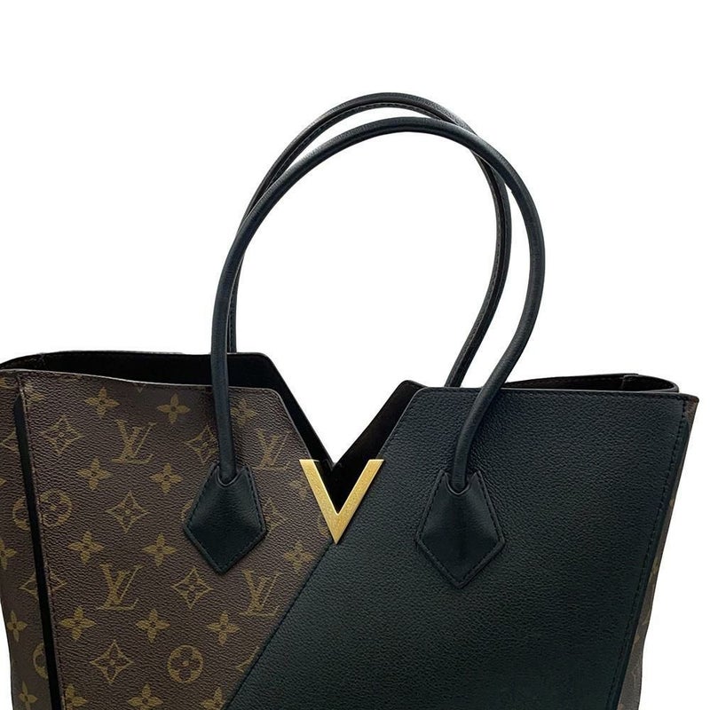 ルイヴィトン トートバッグ モノグラム カーフレザー キモノMM M40460 LOUIS VUITTON 黒 ブラック