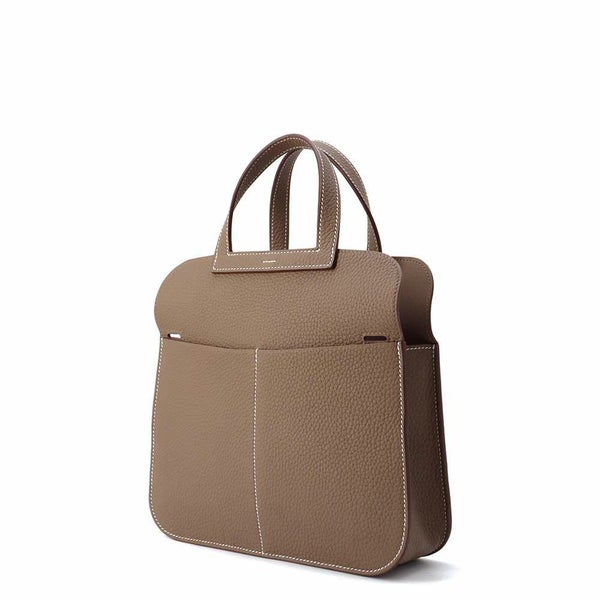 エルメス ハンドバッグ アルザン25 エトゥープ/シルバー金具 トリヨクレマンス K刻印 2wayショルダー